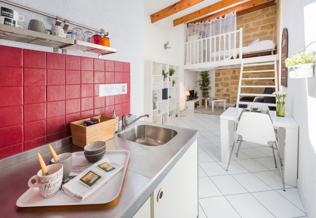 Toits St Come - Première Conciergerie - Cuisine Kitchenette ouverte